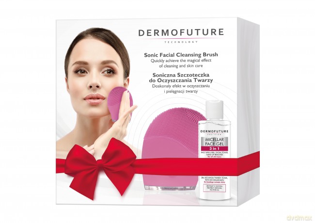 Dermofuture Technology Zestaw prezentowy (szczoteczka soniczna różowa +żel 3w1 150 ml)
