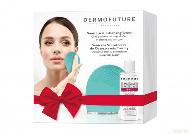 Dermofuture Technology Zestaw prezentowy (szczoteczka soniczna zielona +żel 3w1 150 ml)