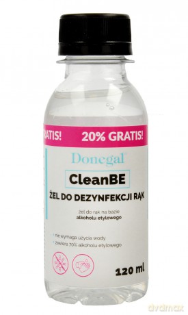 DONEGAL Żel do dezynfekcji rąk CleanBE (7058) 120 ml (100 ml+20% gratis)