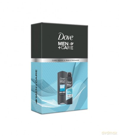Dove Men+Care Zestaw prezentowy Clean Comfort (dezodorant w sprayu 150 ml+żel pod prysznic 400 ml)