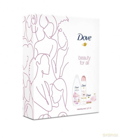 Dove Zestaw prezentowy Relaxing Care (deo spr.150 ml + żel p/pr. 250 ml+mydło kostka 100g)