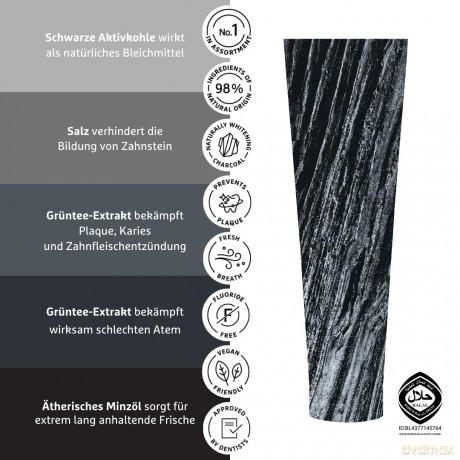ECODENTA Pasta do zębów Black Whitening z czarnym węglem DUO 100 ml x 2