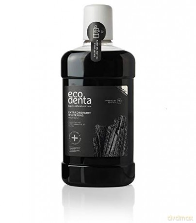 ECODENTA Płyn do płukania jamy ustnej z czarnym węglem wybielający 500 ml