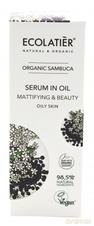 ECOLATIER Organic Sambuca Serum matujące do twarzy - cera tłusta 50 ml