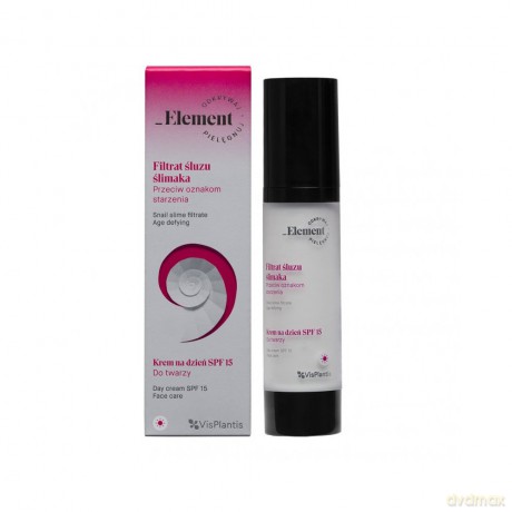 Element Filtrat Śluzu Ślimaka Krem na dzień SPF15 intensywnie nawilżający i wygładzający 50 ml