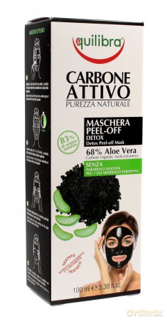 Equilibra Carbone Attivo Maska do twarzy peel-off z aktywnym węglem Detox 100 ml