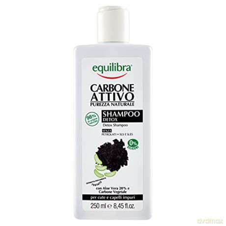 Equilibra Carbone Attivo Szampon do włosów oczyszczający z aktywnym węglem Detox 250 ml
