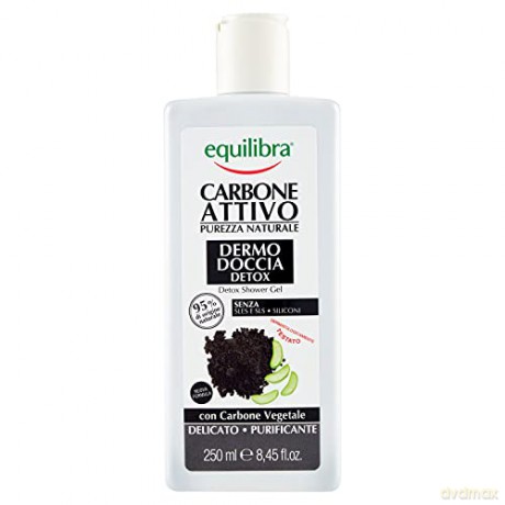 Equilibra Carbone Attivo Żel pod prysznic z aktywnym węglem Detox 250 ml