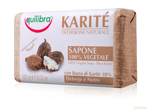Equilibra Karite Mydło w kostce z masłem Shea 100g