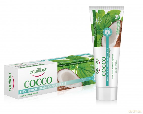 Equilibra Oral Care Kokosowa Pasta do zębów - naturalna biel 75 ml