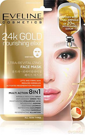 Eveline 24k Gold Ultra-rewitalizująca Maska w płacie 8w1 1szt