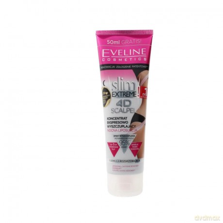 Eveline 4D slim EXTREME Scalpel Koncentrat ekspresowo wyszczuplający Nocna Liposukcja 250 ml