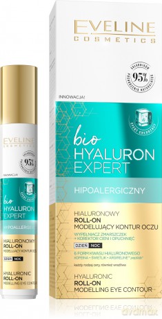 Eveline Bio Hyaluron Expert Hialuronowy Roll-on modelujący kontur oczu na dzień i noc 15 ml