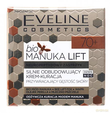 Eveline Bio Manuka 70+ Krem-kuracja odbudowujący wygładzający zmarszczki na dzień i noc 50 ml