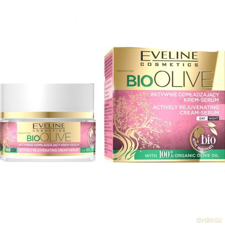 Eveline Bio Olive Aktywnie odmładzający Krem-serum na dzień i noc 50 ml