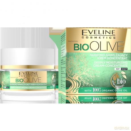 Eveline Bio Olive Głęboko nawilżający Krem-koncentrat na dzień i noc 50 ml