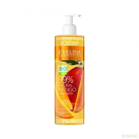 Eveline Bio Organic 99% Natural Mango Żel do ciała i twarzy rozświetlająco - odżywczy 400 ml