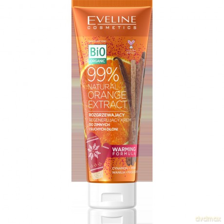 Eveline Bio Organic 99% Natural Orange Extract Krem rozgrzewający do zimnych i suchych dłoni 75 ml