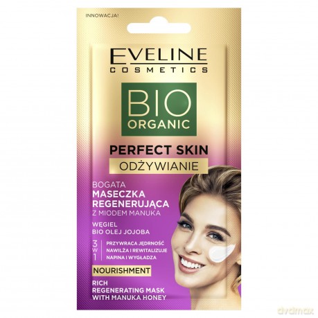 Eveline Bio Organic Perfect Skin Bogata Maseczka regenerująca z miodem manuka 8 ml