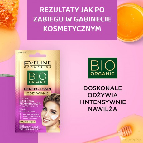 Eveline Bio Organic Perfect Skin Bogata Maseczka regenerująca z miodem manuka 8 ml