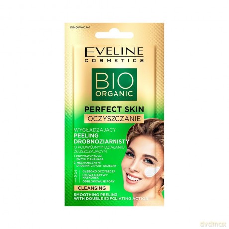 Eveline Bio Organic Perfect Skin Wygładzający Peeling drobnoziarnisty 8 ml