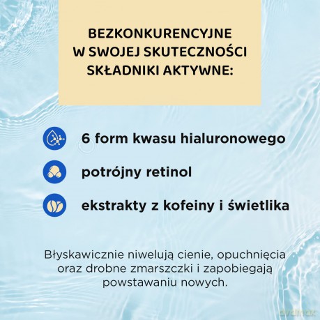 Eveline bioHYALURON 3xRetinol System Przeciwzmarszczkowy Żel roll-on pod oczy i na powieki 15 ml