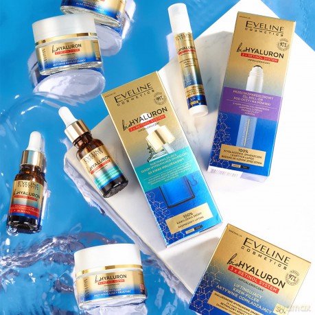 Eveline bioHYALURON 3xRetinol System Przeciwzmarszczkowy Żel roll-on pod oczy i na powieki 15 ml
