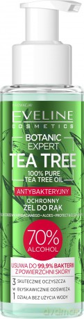 Eveline Botanic Expert Tea Tree Antybakteryjny Ochronny Żel do rąk 100 ml - dozownik