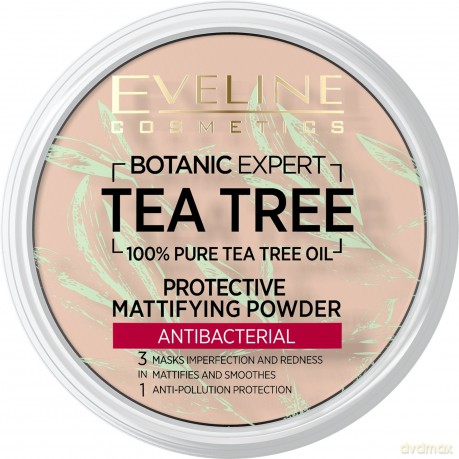 Eveline Botanic Expert Tea Tree Antybakteryjny Puder matujący i ochronny nr 02 12g