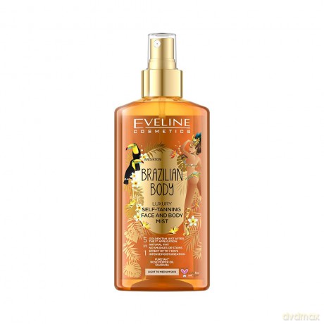 Eveline Brazilian Body Luksusowa Mgiełka samoopalająca do twarzy i ciała 5w1 150 ml