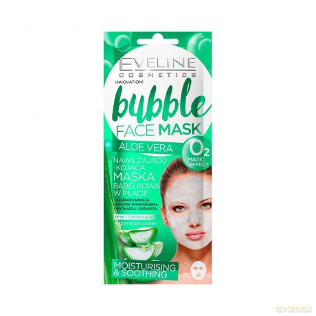 Eveline Bubble Face Maska bąbelkowa w płacie nawilżająco-kojąca Aloe Vera 1szt