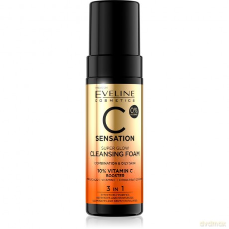 Eveline C Sensation Pianka do mycia twarzy 3w1 - cera mieszana i tłusta 150 ml