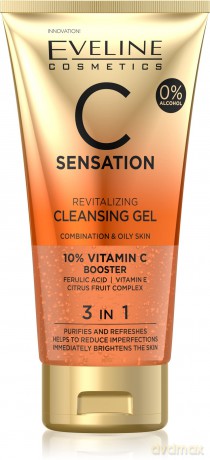 Eveline C Sensation Rewitalizujący Żel do mycia twarzy 3w1 150 ml
