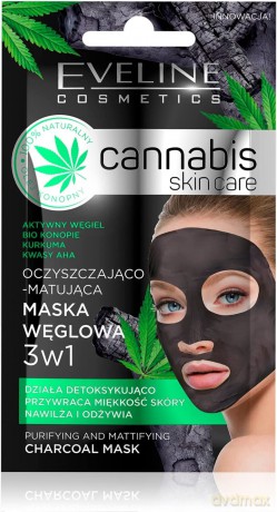 Eveline Cannabis Skin Care Maska węglowa 3w1 7 ml