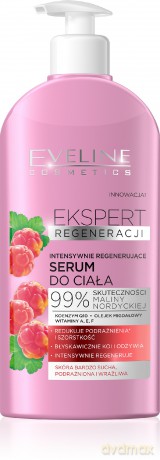 Eveline Ekspert Regeneracji Serum do ciała intensywnie regenerujące - Malina Nordycka 350 ml