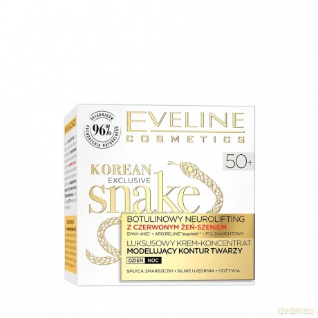 Eveline Exclusive Snake 50+ Krem-koncentrat modelujący kontur twarzy na dzień i noc 50 ml