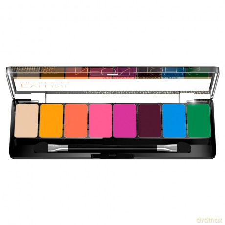 Eveline Eyeshadow Professional Palette Zestaw cieni do powiek NEON LIGHTS (8) 1 szt