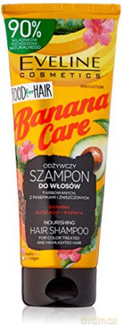 Eveline Food for Hair Banana Care Szampon do włosów farbowanych - ochrona koloru i odżywienie 250 ml