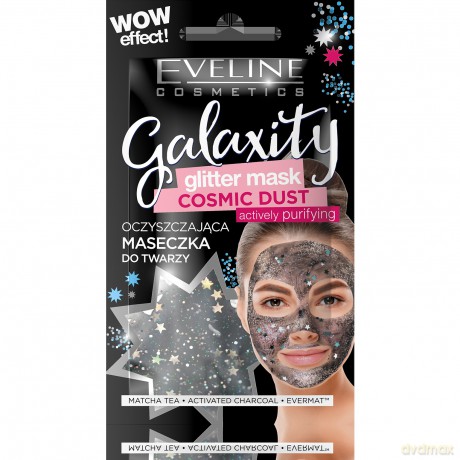 Eveline Galaxity Glitter Mask Oczyszczająca Maseczka do twarzy Cosmic Dust 5 mlx2