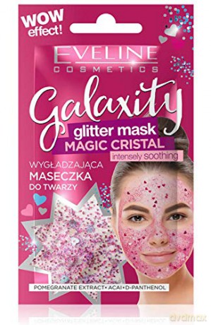 Eveline Galaxity Glitter Mask Wygładzająca Maseczka do twarzy Magic Cristal 5 mlx2
