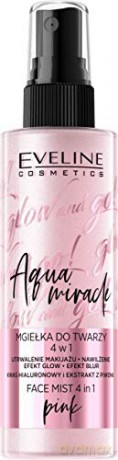 Eveline Glow and Go! Aqua Miracle Mgiełka utrwalająca do twarzy 4w1 nr 02 pink 110 ml
