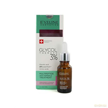 Eveline Glycol Therapy 3% Multipeptydowa Kuracja przeciw zmarszczkom 18 ml
