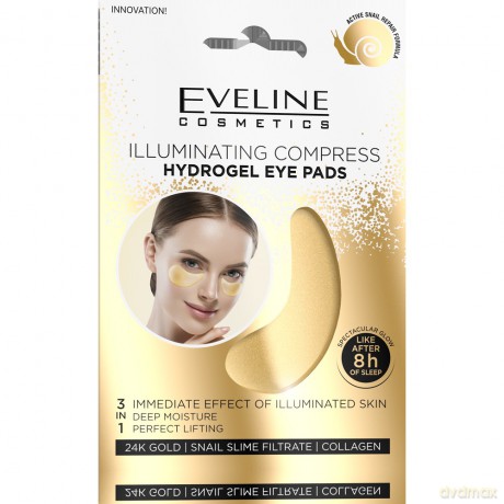Eveline Hydrogel Eye Pads Hydrożelowe Płatki pod oczy - rozświetlający kompres 1op.-2szt