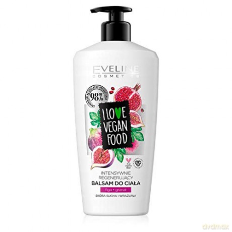 Eveline I Love Vegan Food Intensywnie Regenerujący Balsam do ciała Figa-Granat 350 ml