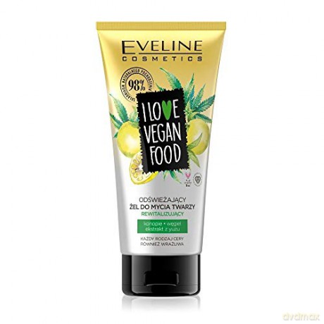 Eveline I Love Vegan Food Żel do mycia twarzy odświeżający i rewitalizujący 150 ml