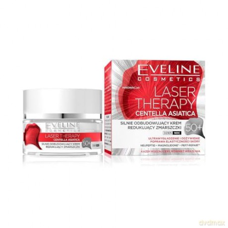 Eveline Laser Therapy Centella Asiatica 50+ Silnie Odbudowujący Krem na dzień i noc 50 ml