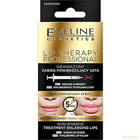 Eveline Lip Therapy Nieinwazyjny zabieg powiększający usta DUO 1op.-(peeling 7 ml+wypełniacz 12 ml)