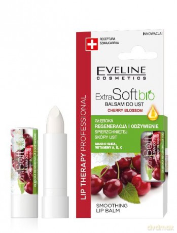 Eveline Lip Therapy Professional Balsam ochronny do ust Extra Soft Bio - Wiśnia 4g