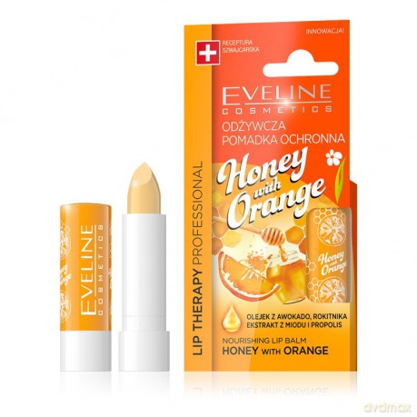 Eveline Lip Therapy Professional Pomadka odżywcza do ust Honey with Orange 1szt