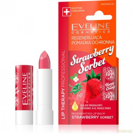 Eveline Lip Therapy Professional Pomadka regenerująca do ust Strawberry Sorbet 1szt